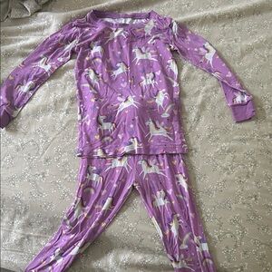 Little Sleepies Kids Unicorn Print Purple Pajama Set